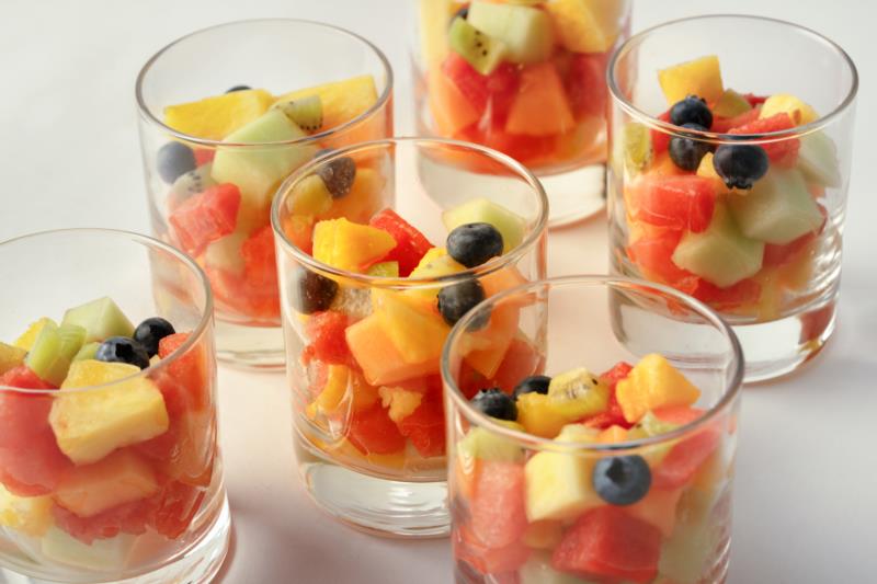 Verrine de fruits frais coupés (10 portions)