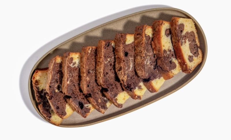 Cake matinal 10 tranches - Marbré chocolat et agrumes